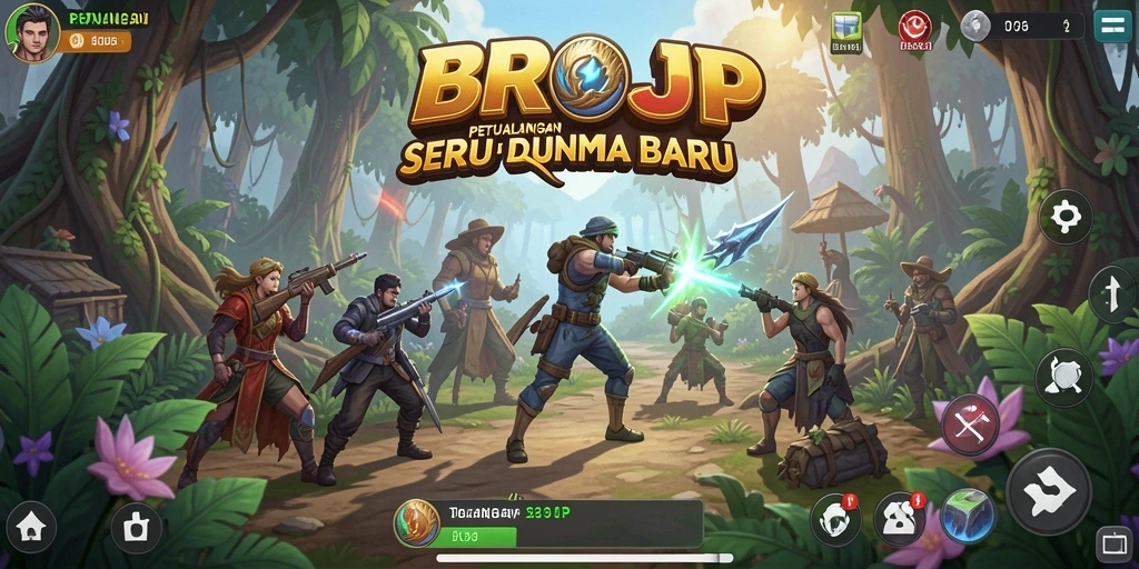 Tampilan gameplay menarik dan dinamis dari BROJP.