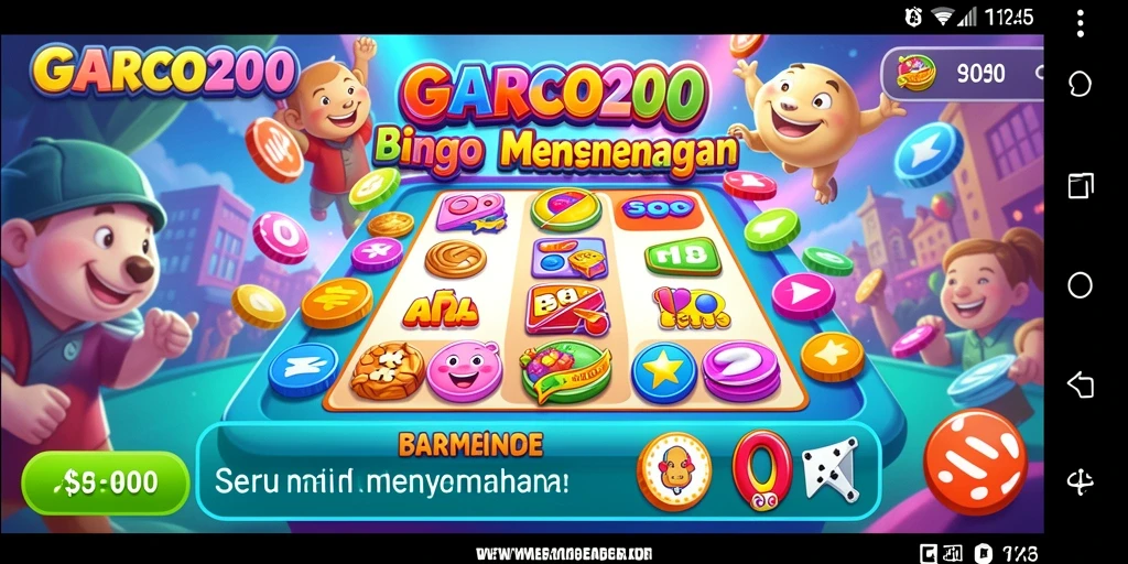 Tampilan permainan Bingo yang menarik dan interaktif.