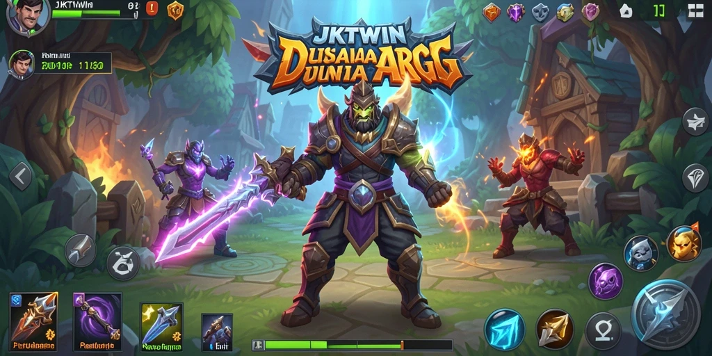 Tampilan gameplay JKTWIN yang mengesankan dengan pertempuran seru.