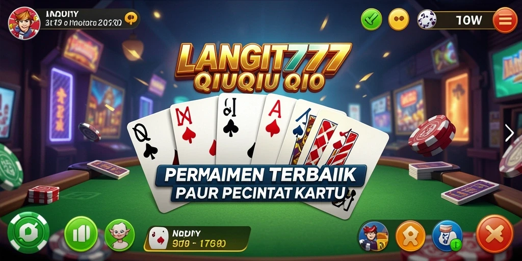 Tampilan gameplay seru dalam permainan QiuQiu LANGIT777.