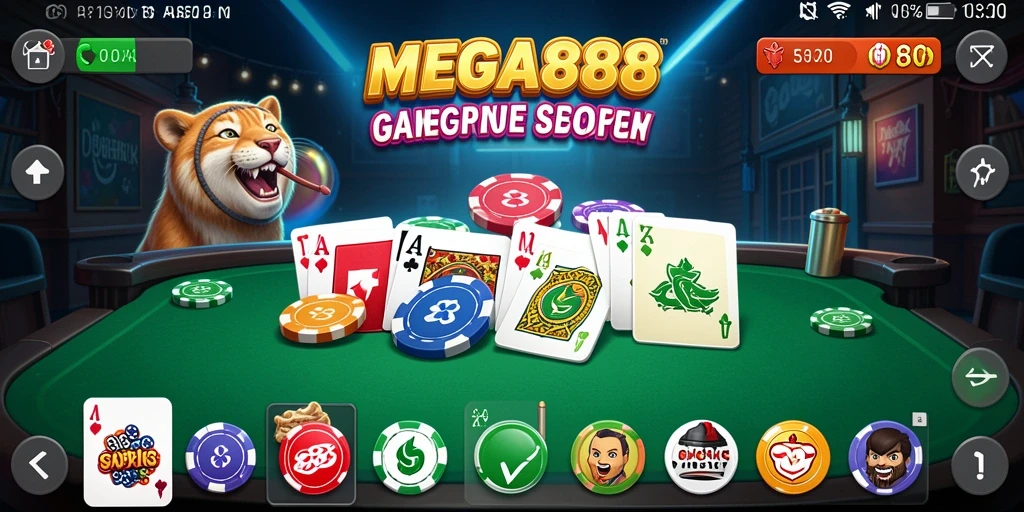 Screenshot gameplay MEGA888 menampilkan keseruan bermain Gaple.