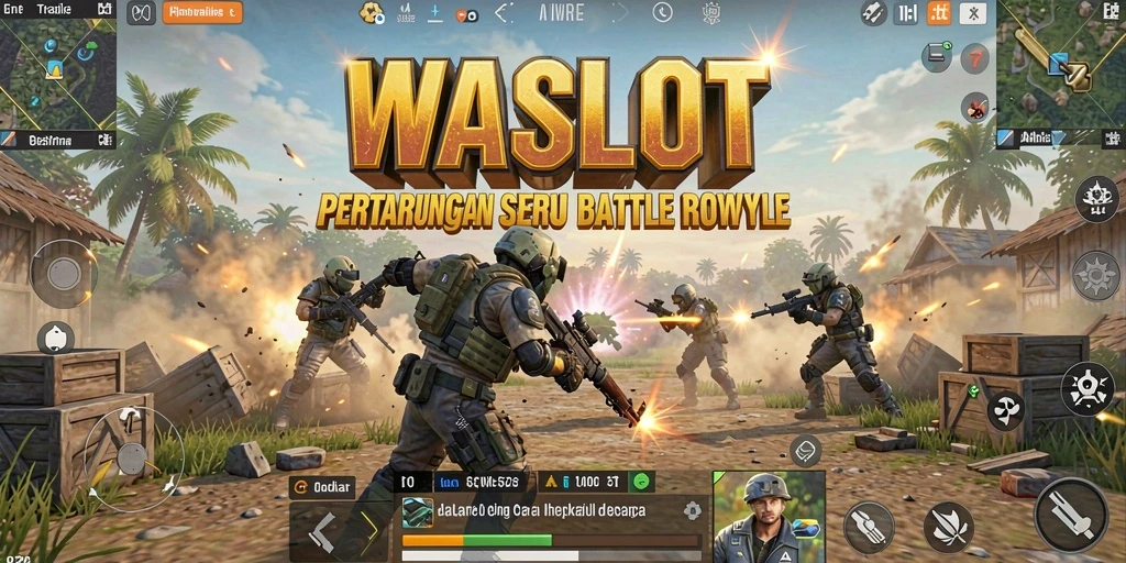 Screenshot gameplay WASLOT dalam aksi pertempuran Battle Royale.